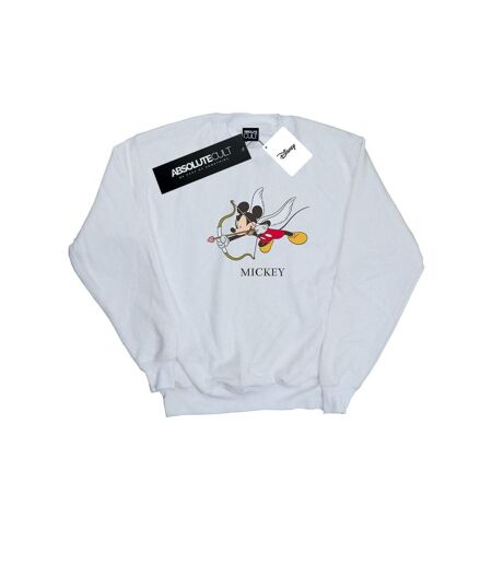 Disney Sweatshirt Femmes/Dames Mickey Mouse Love Cherub (Blanc) - UTBI28167