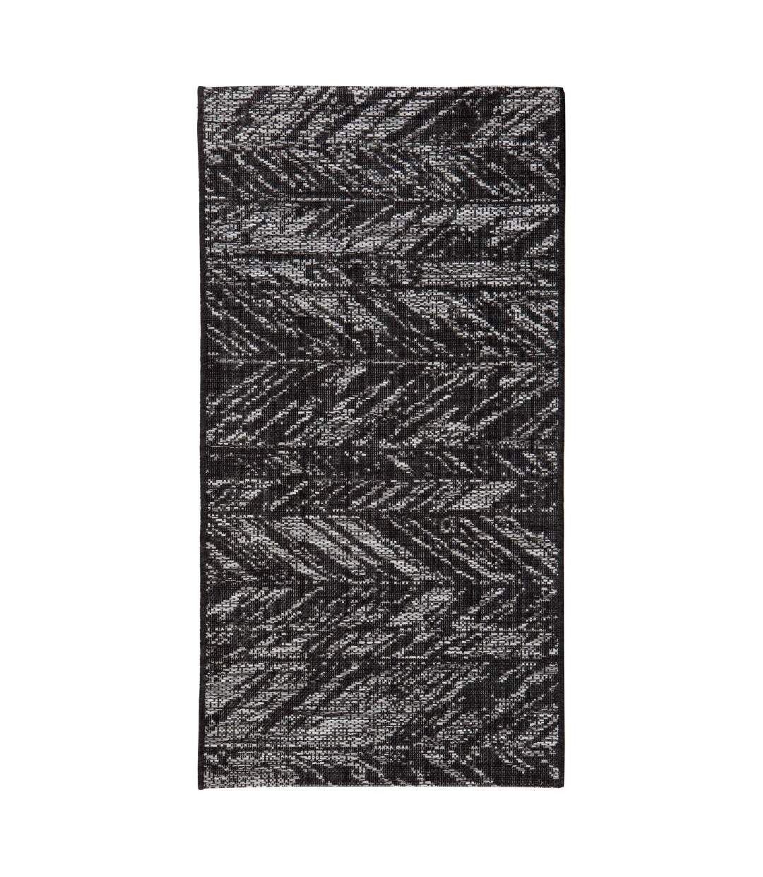 Tapis en polypropylène noir Evora 110 x 60 cm