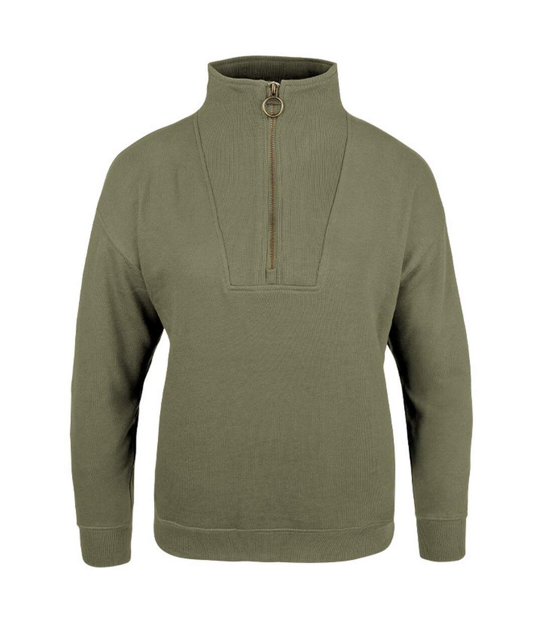 Womens/ladies Half Zip Sweatshirt Sage Jack Pyke-1