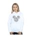 Disney - Sweat à capuche MICKEY MOUSE HEAD OF HANDS - Femme (Blanc) - UTBI11402-2