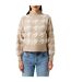 Pull Motif/style Pied-de-poule Femme Marron Clair Vero Moda-1