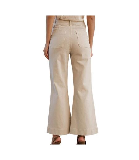 Jean flare beige femme oraije jean flare elenette