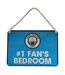 Manchester City FC - Plaque de porte #1 FANS BEDROOM (Bleu / Blanc) (One Size) - UTBS3723