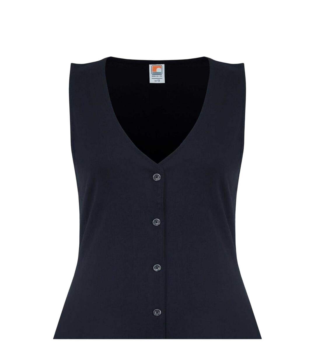 Robe Mi-longue Sans Manches Femme Noir SoulCal-3
