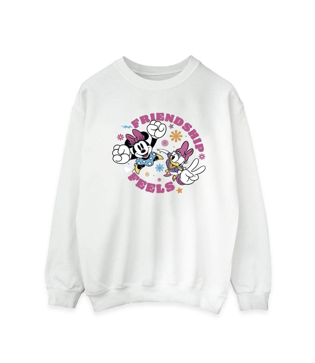 Disney Sweatshirt amitié Minnie Mouse Daisy Womens/Ladies (Blanc) - UTBI28681-1