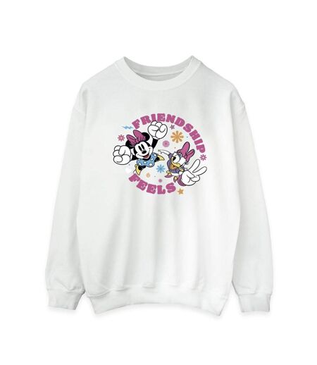 Disney Sweatshirt amitié Minnie Mouse Daisy Womens/Ladies (Blanc) - UTBI28681
