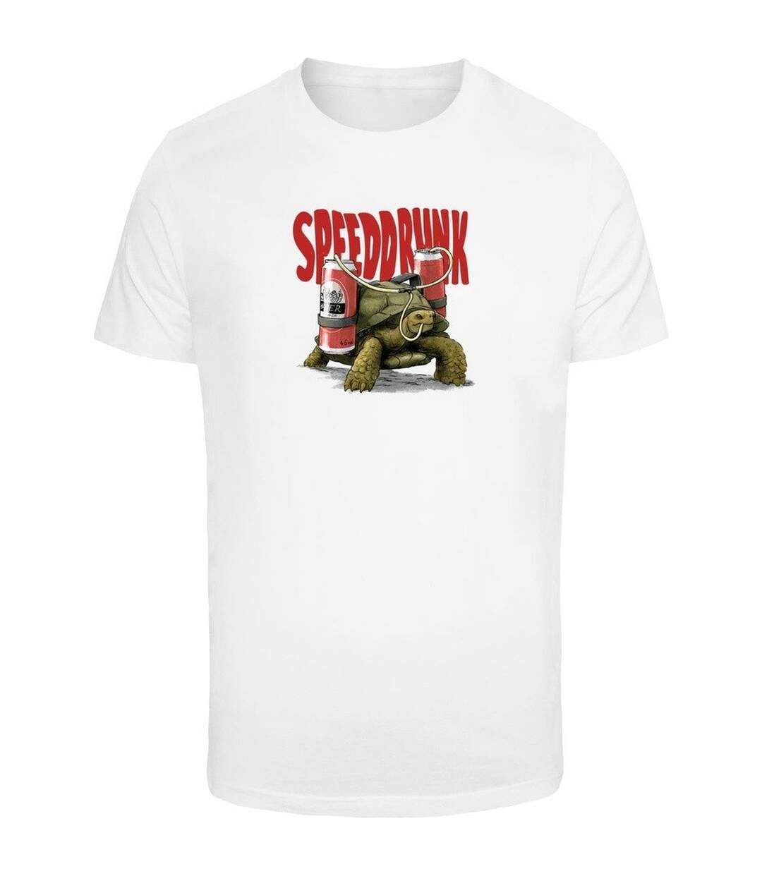 T-shirt Speeddrunk Homme Blanc Mister Tee-1