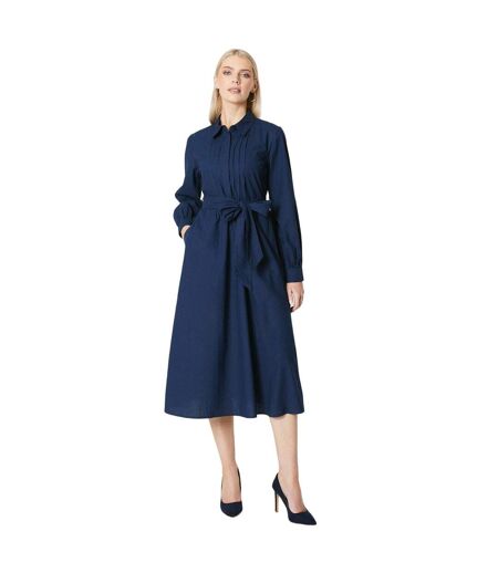 Robe chemisier mi-longue femme bleu marine Principles