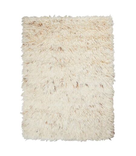 Tapis shaggy fait main en laine motif uni FLOKATO