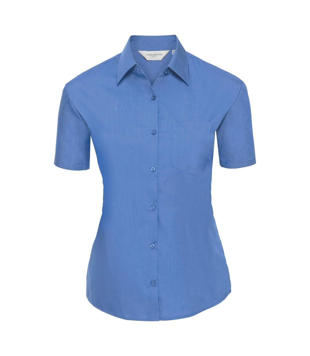 Collection Chemisier À Manches Courtes Femme Bleu Clair Russell-2