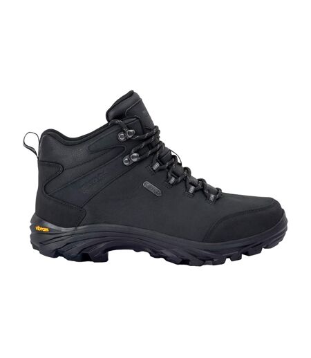 Great Outdoors Mens Burrell Leather Hiking Boots Black Regatta