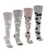 4 Pairs Long Soft Lounge Bed Socks for Ladies-5
