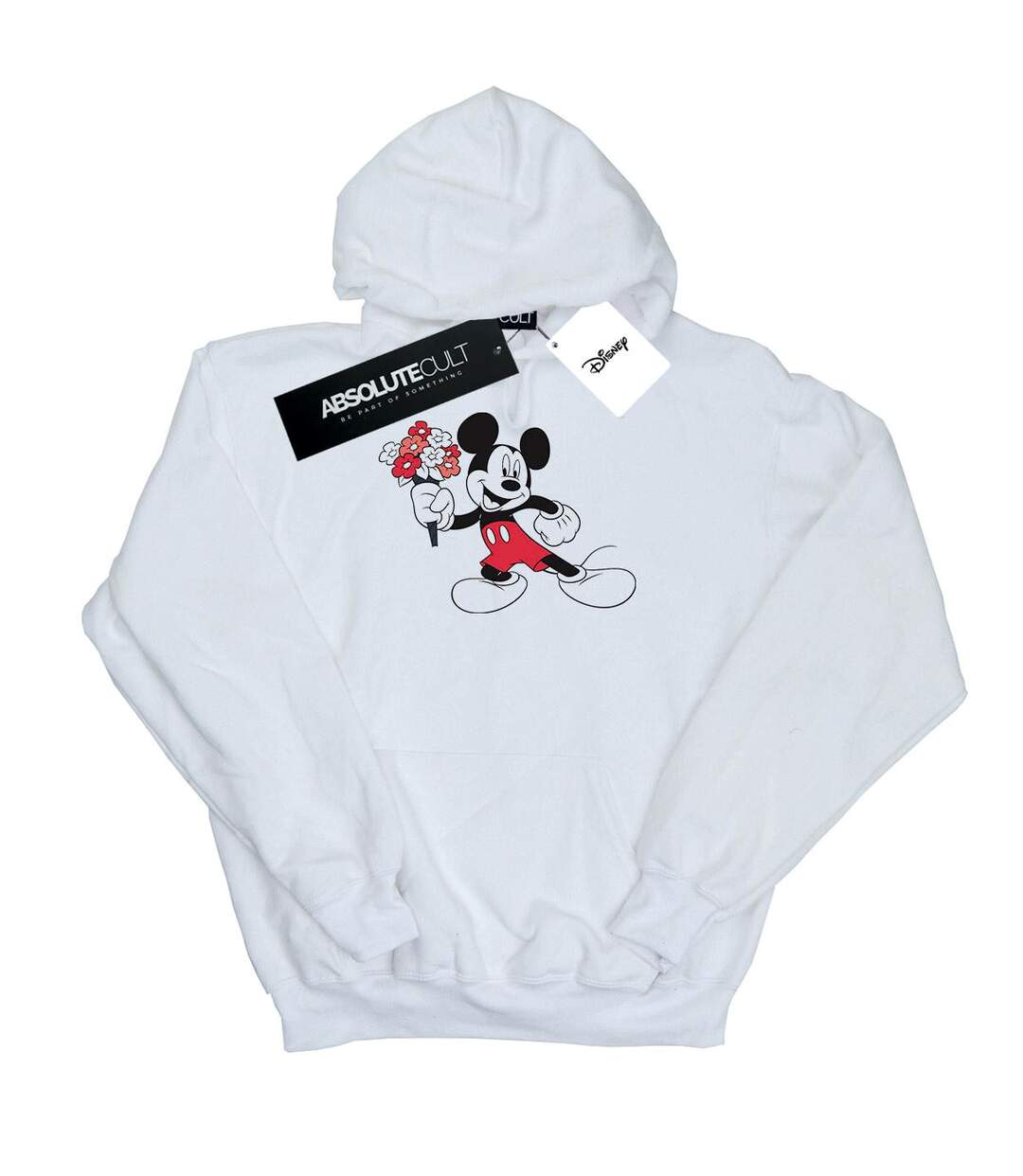 Disney Sweat à capuche Femme/Femme Mickey Mouse Flowers (Blanc) - UTBI11362-1