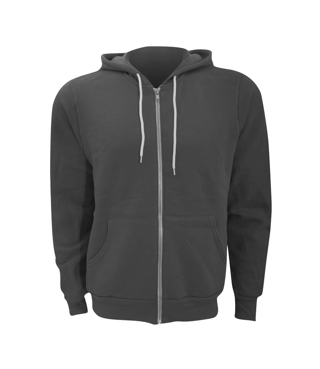 Canvas sweat à capuche et fermeture zippée homme asphalte Bella + Canvas