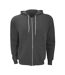 Canvas Unisex Zip-up Polycotton Fleece Hooded Sweatshirt / Hoodie (Asphalt) - UTBC1337