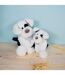 Peluche chien polyester collection NOOPY blanc/noir-3