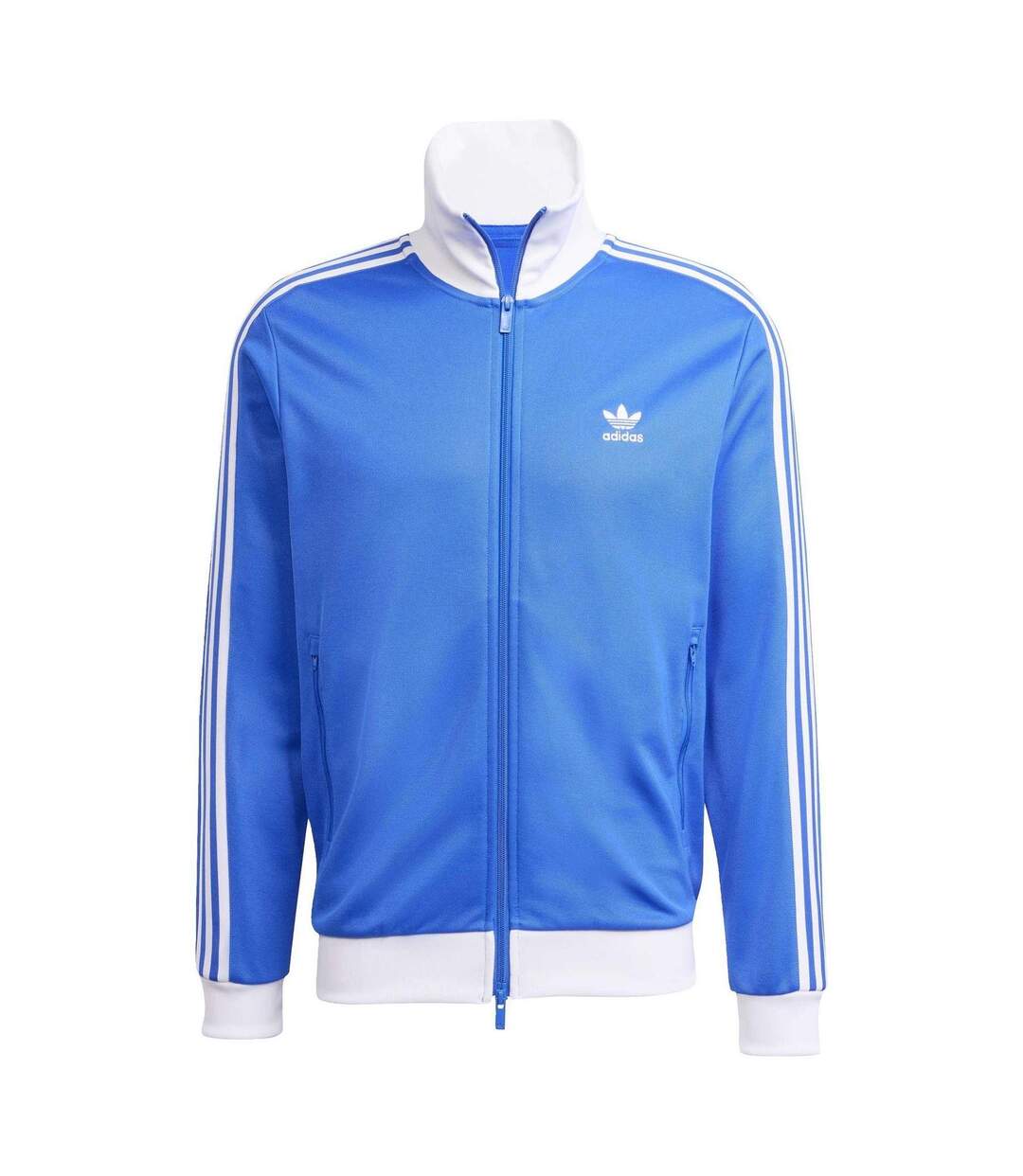 Mens Adicolor Classics Embroidered Slim Track Top Blue White Adidas-2