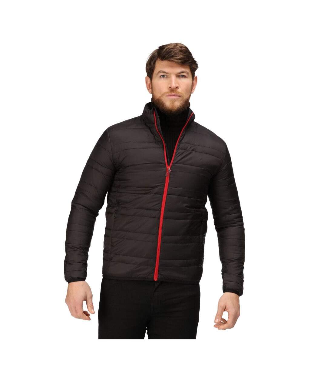Regatta Professional Mens Firedown Insulated Jacket (Black/Red)