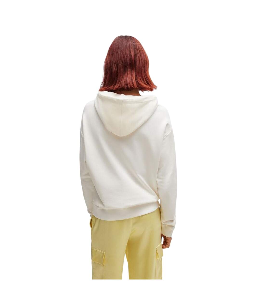 Sweat À Capuche Style Logo Empilé Delfinia Femme Naturel Hugo-3
