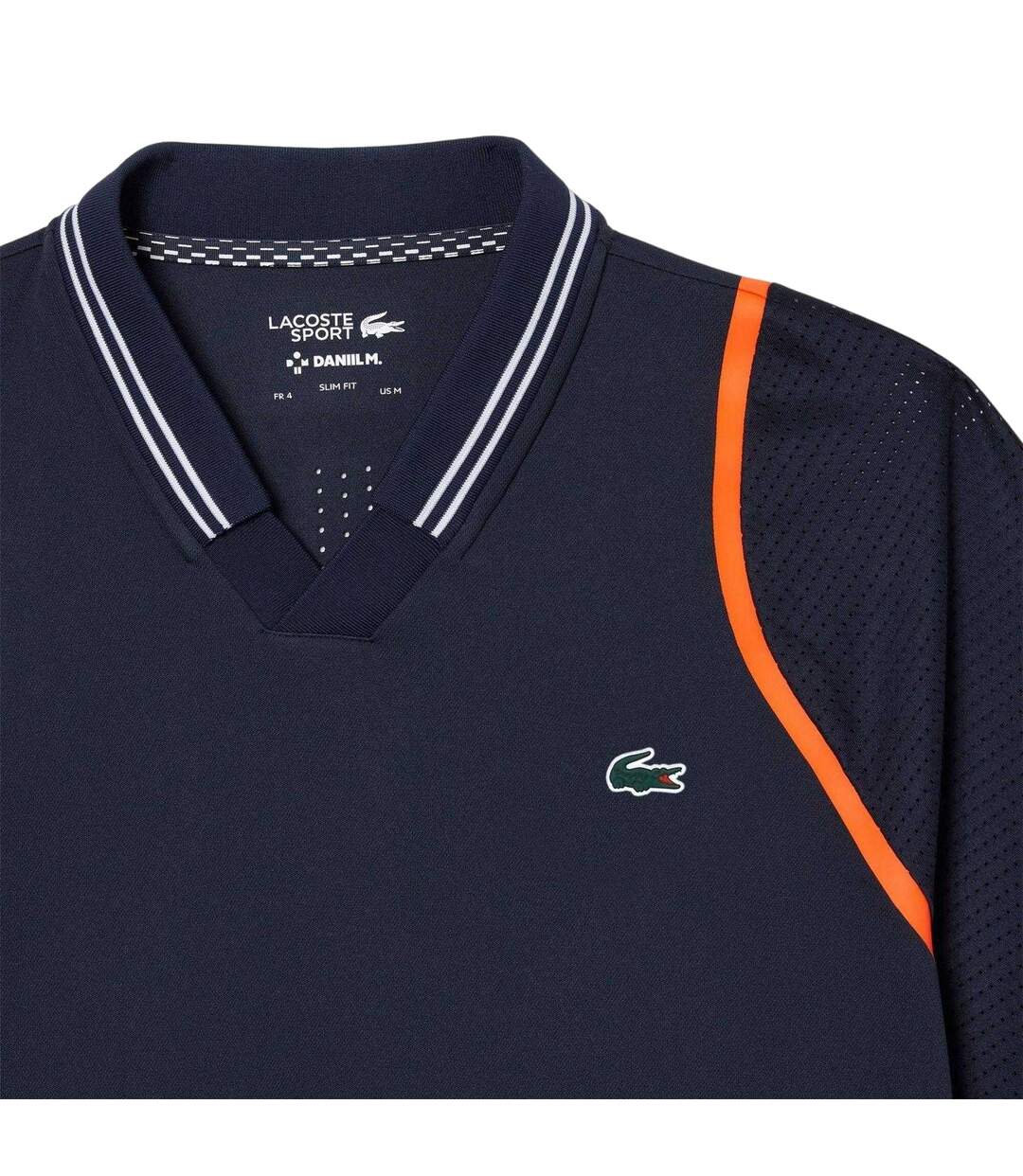 Polo Motif/style Détail Contrasté Homme Bleu Nuit Lacoste-3