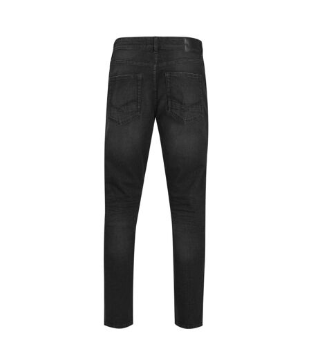 Mens Plain Slim Jeans Black Firetrap