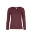 T-shirt Manches Longues #e190 Femme Bordeaux B&C-1