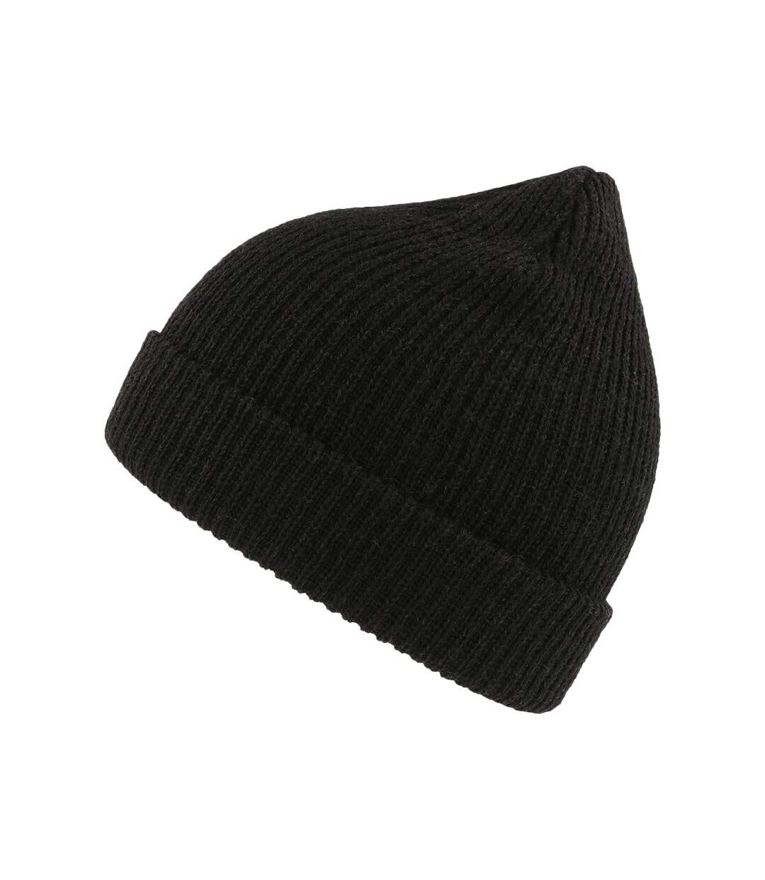 Woolly Wool Blend Beanie Black Atlantis-1