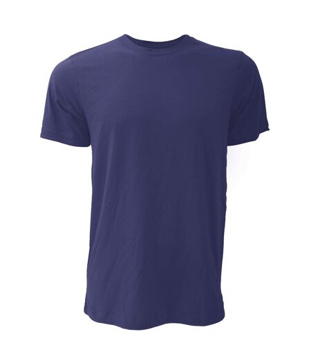 Canvas Unisex Jersey Crew Neck Short Sleeve T-Shirt (Navy Blue)
