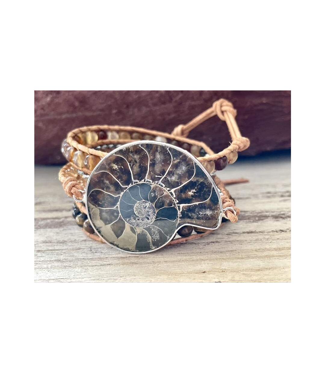 Bracelet de régénération en ammonite-4