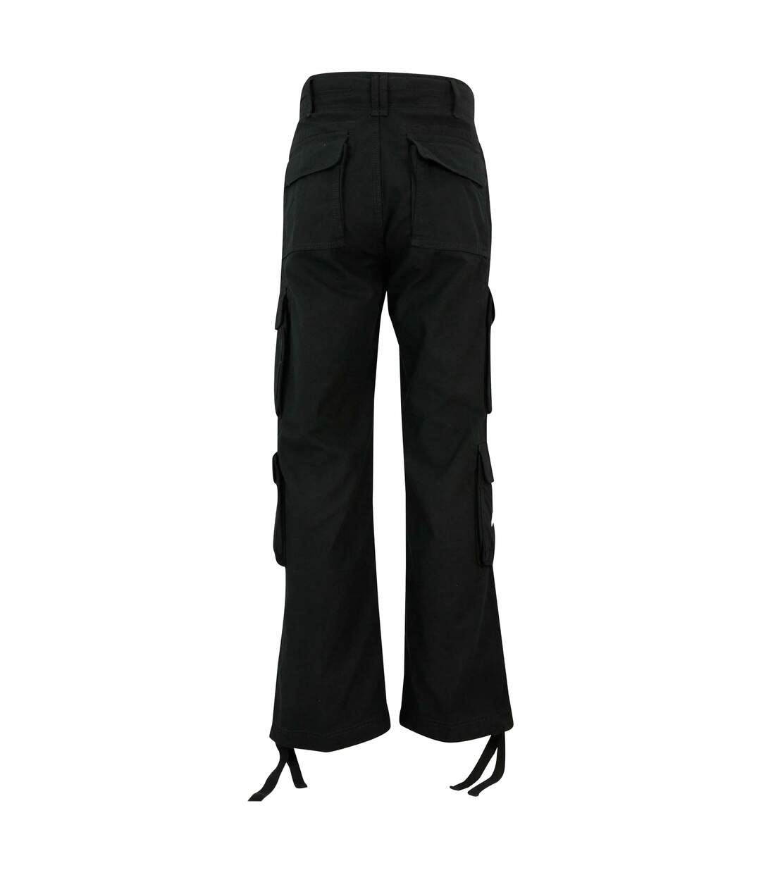 Mens Logo Pocket Cargo Trousers Black Lost Youth-3