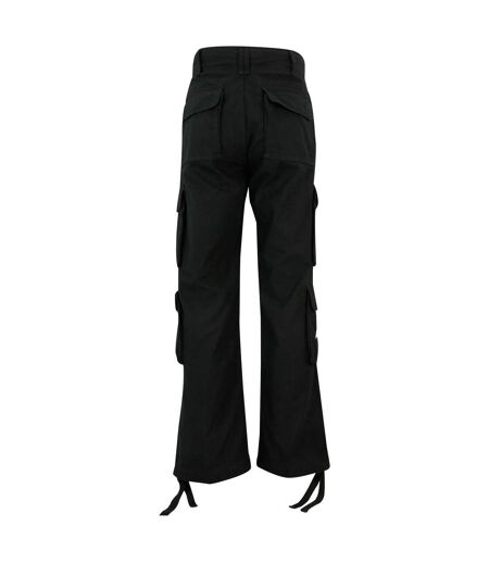 Mens Logo Pocket Cargo Trousers Black Lost Youth