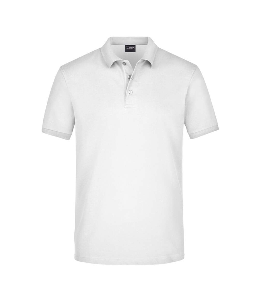 Polo Homme Blanc James And Nicholson-1