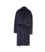 Pierre Roche Mens Flannel Fleece Robe (Navy) - UTUT978