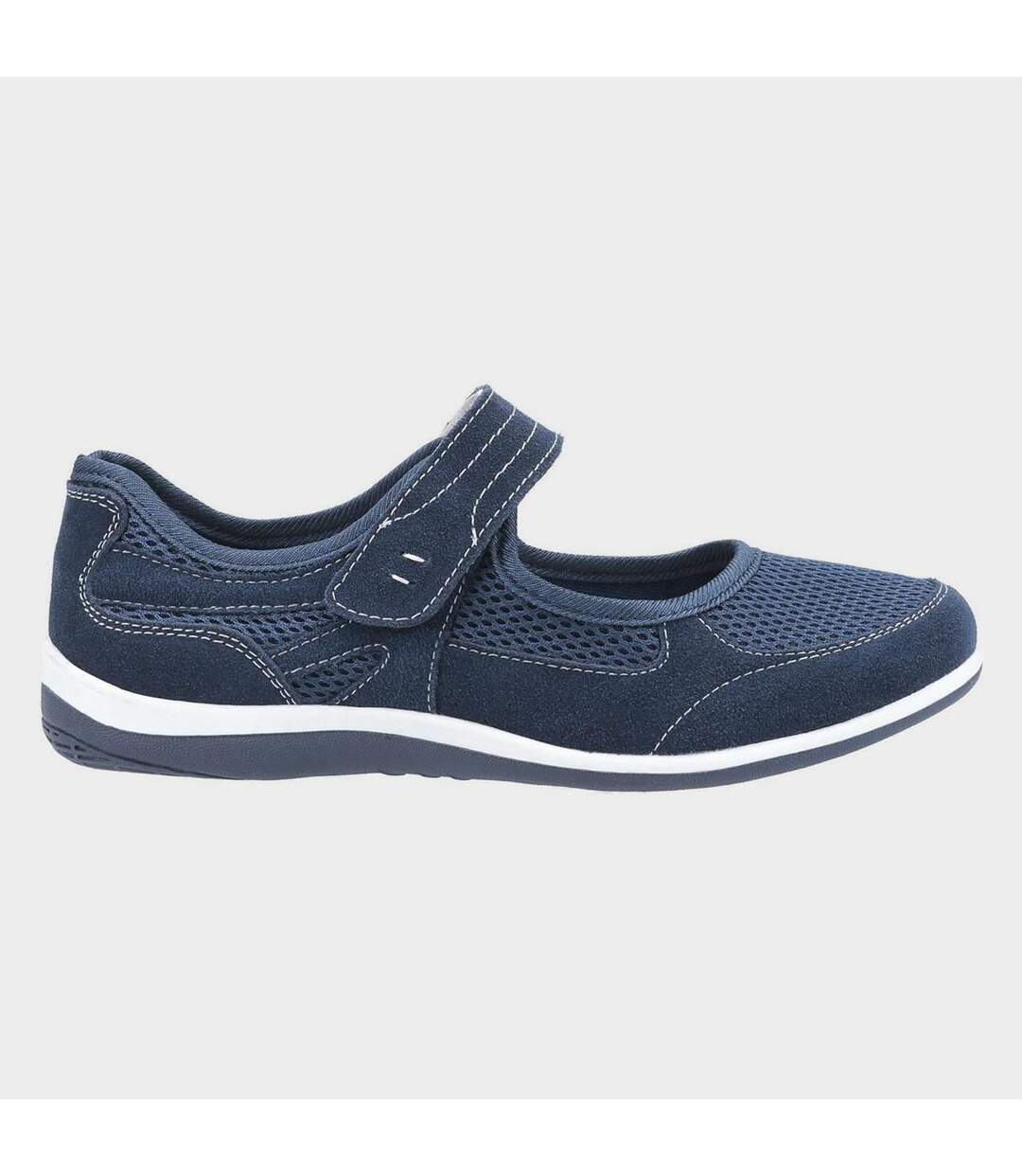 Fleet & Foster Womens/Ladies Morgan Touch Fastening Suede Shoe (Navy) - UTFS7198-2