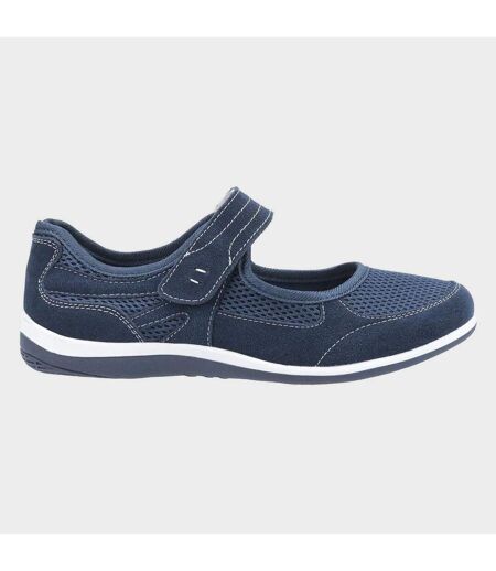 Fleet & Foster Womens/Ladies Morgan Touch Fastening Suede Shoe (Navy) - UTFS7198