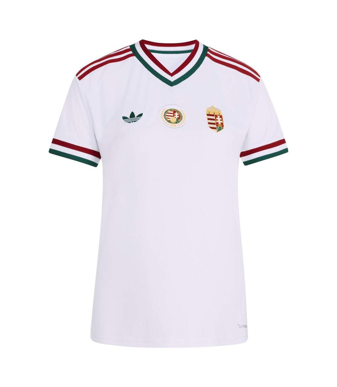 Womens/ladies Hungary Wicking Short-sleeved Football Shirt White Adidas-2