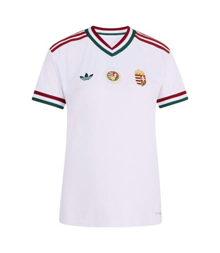 Womens/ladies Hungary Wicking Short-sleeved Football Shirt White Adidas