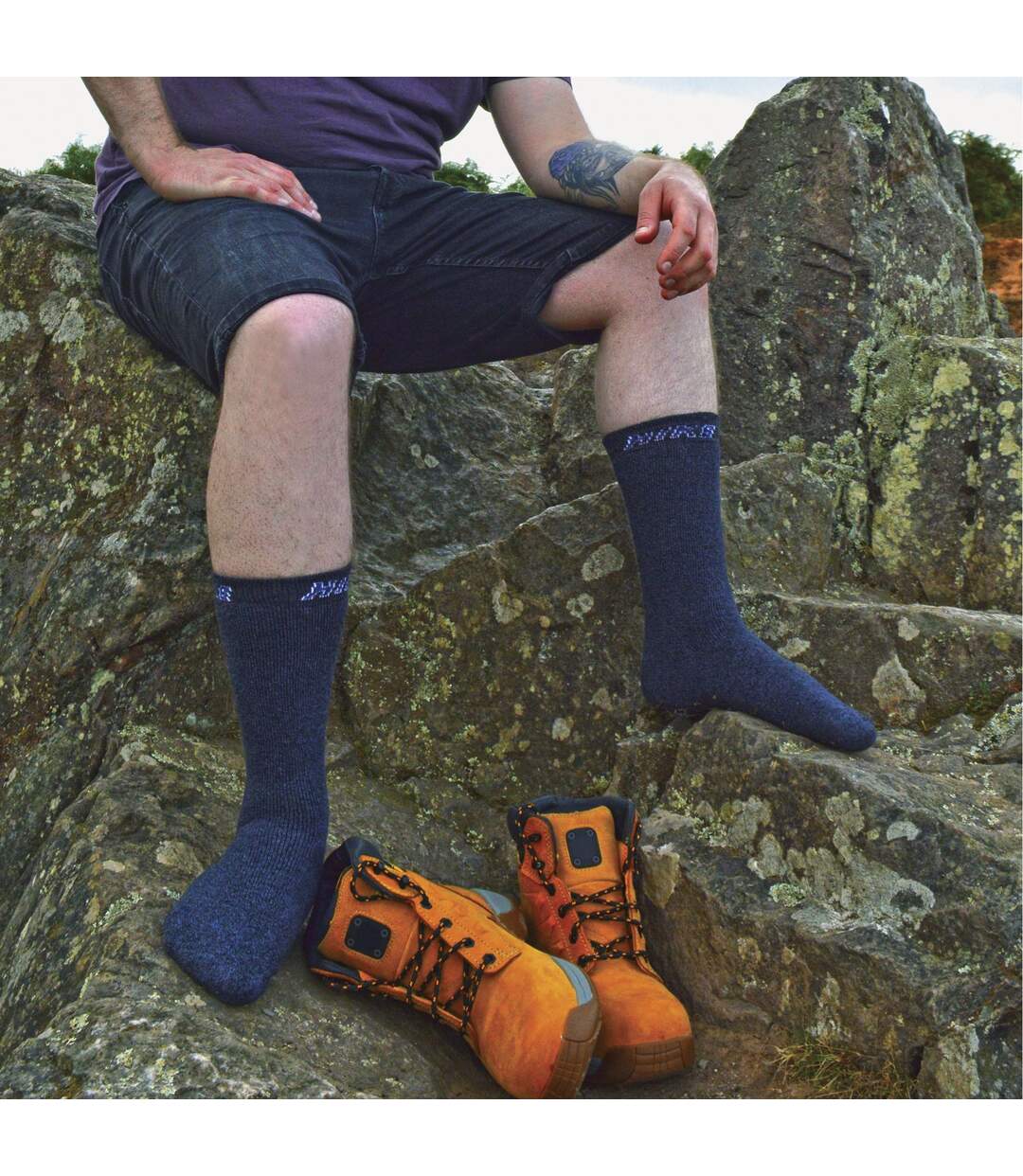 6 Pack Mens Soft Breathable Cotton Hiking Socks for Summer-3
