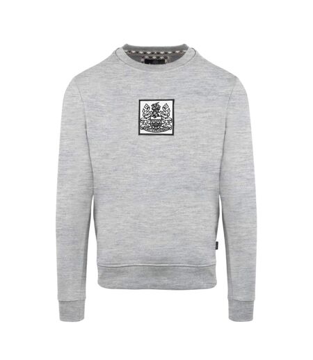 Mens Ribbed Sweatshirt Grey Aquascutum