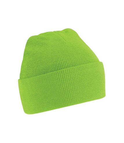 Bonnet à revers mixte vert citron Beechfield