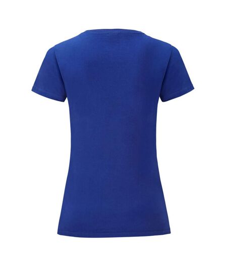 T-shirt iconic femme bleu cobalt Fruit of the Loom