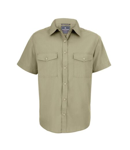 Mens Expert Kiwi Short-sleeved Shirt Pebble Brown Craghoppers