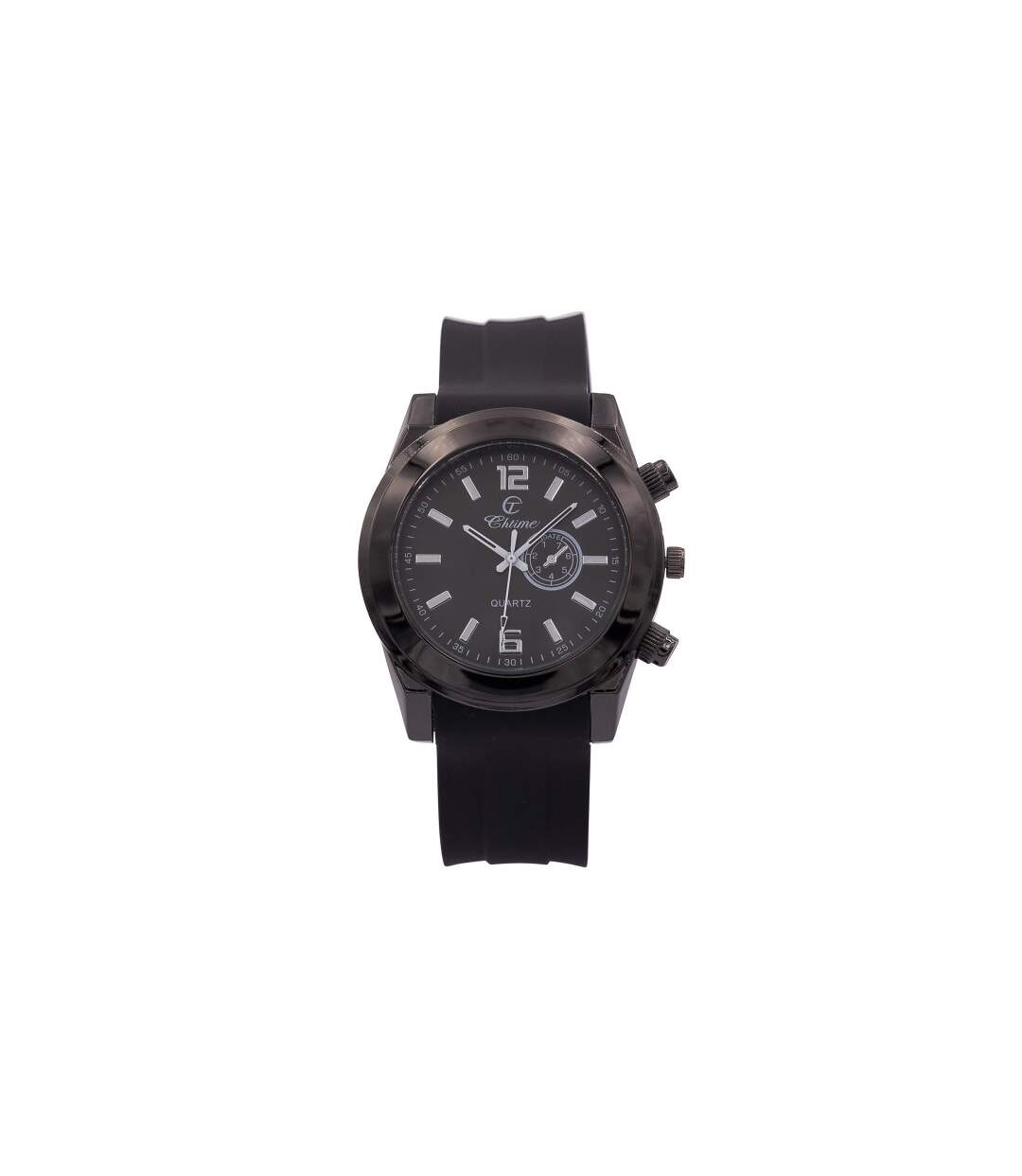 Montre Originale Homme Silicone Noir CHTIME-1