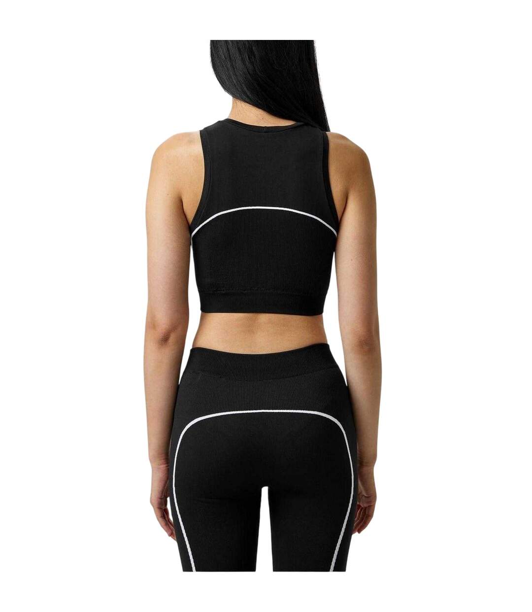 Haut Court Femme Noir Off White-3