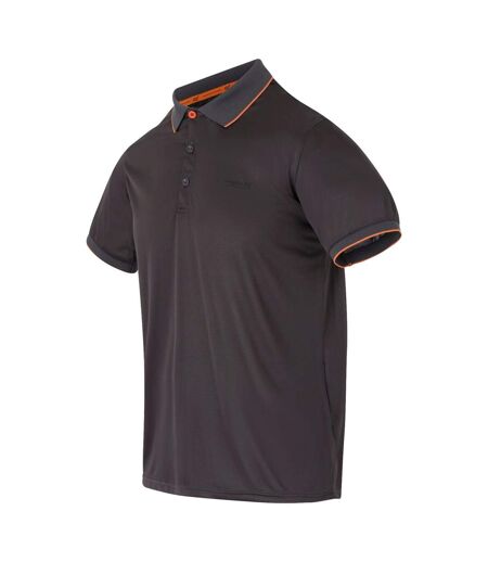 Polo Remex Homme Cendre Orange Sombre Uni Regatta