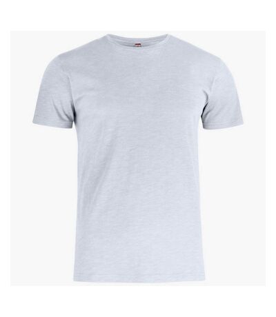 Mens slub fitted t-shirt white Clique