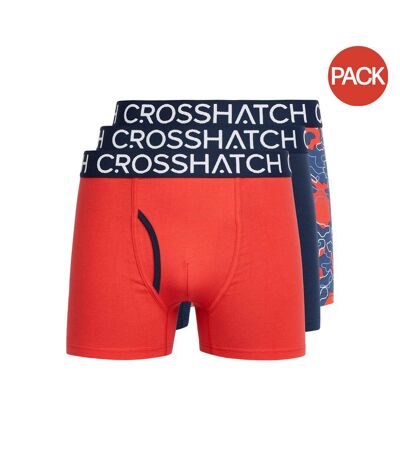 Boxers payso homme rouge / bleu marine Crosshatch