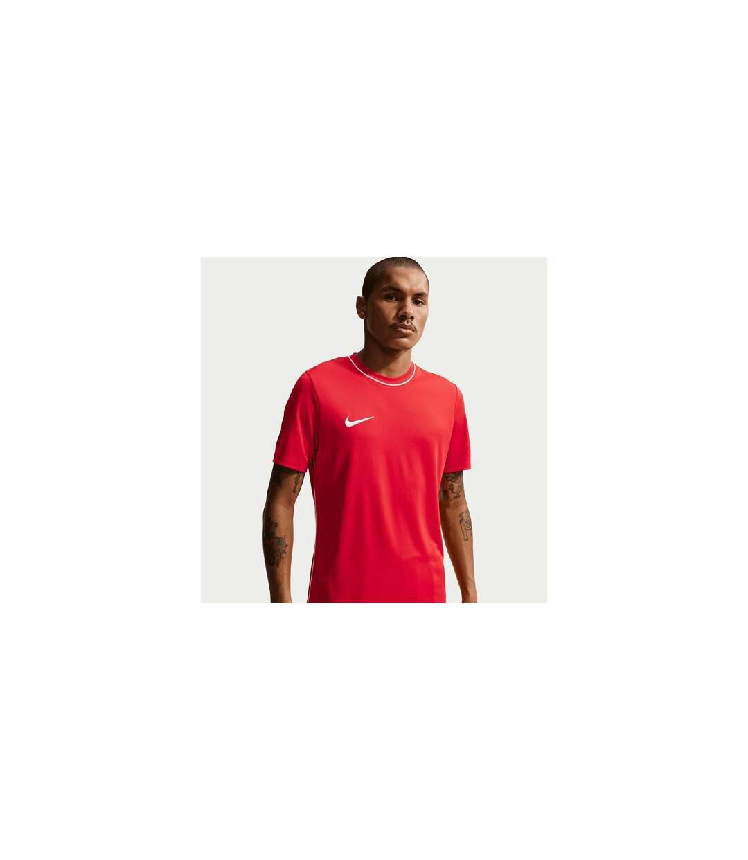 Mens Park 26 Contrast Piping Short-sleeved Jersey Red Nike-1