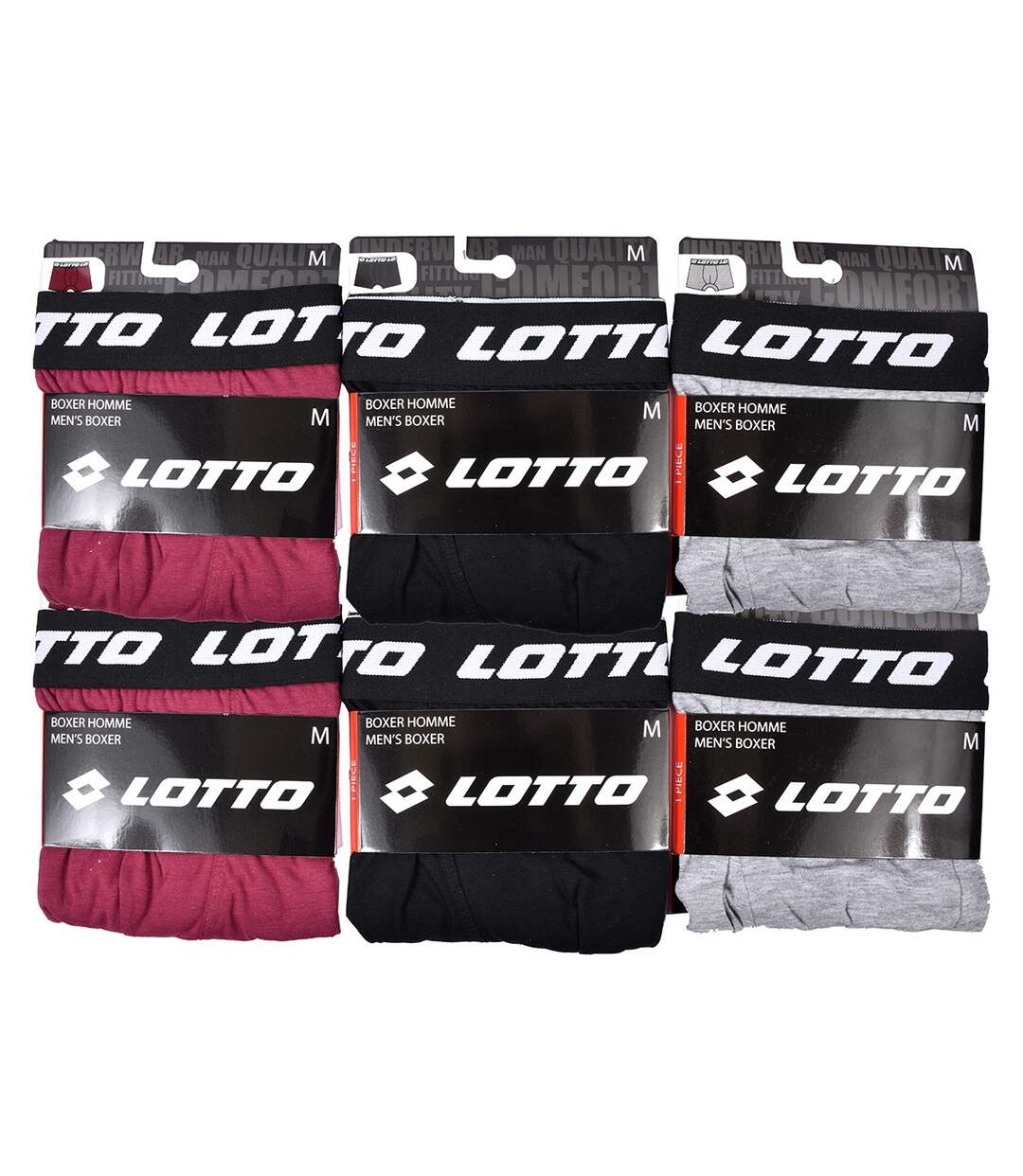 Boxer homme LOTTO Pack de 6 Boxers 0760