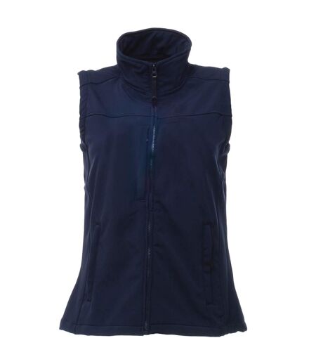 Regatta Womens/Ladies Flux Softshell Bodywarmer / Sleeveless Jacket (Water Repellent & Wind Resistant) (Navy/Navy) - UTRG1625